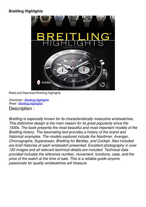 breitling book pdf|breitling manual pdf.